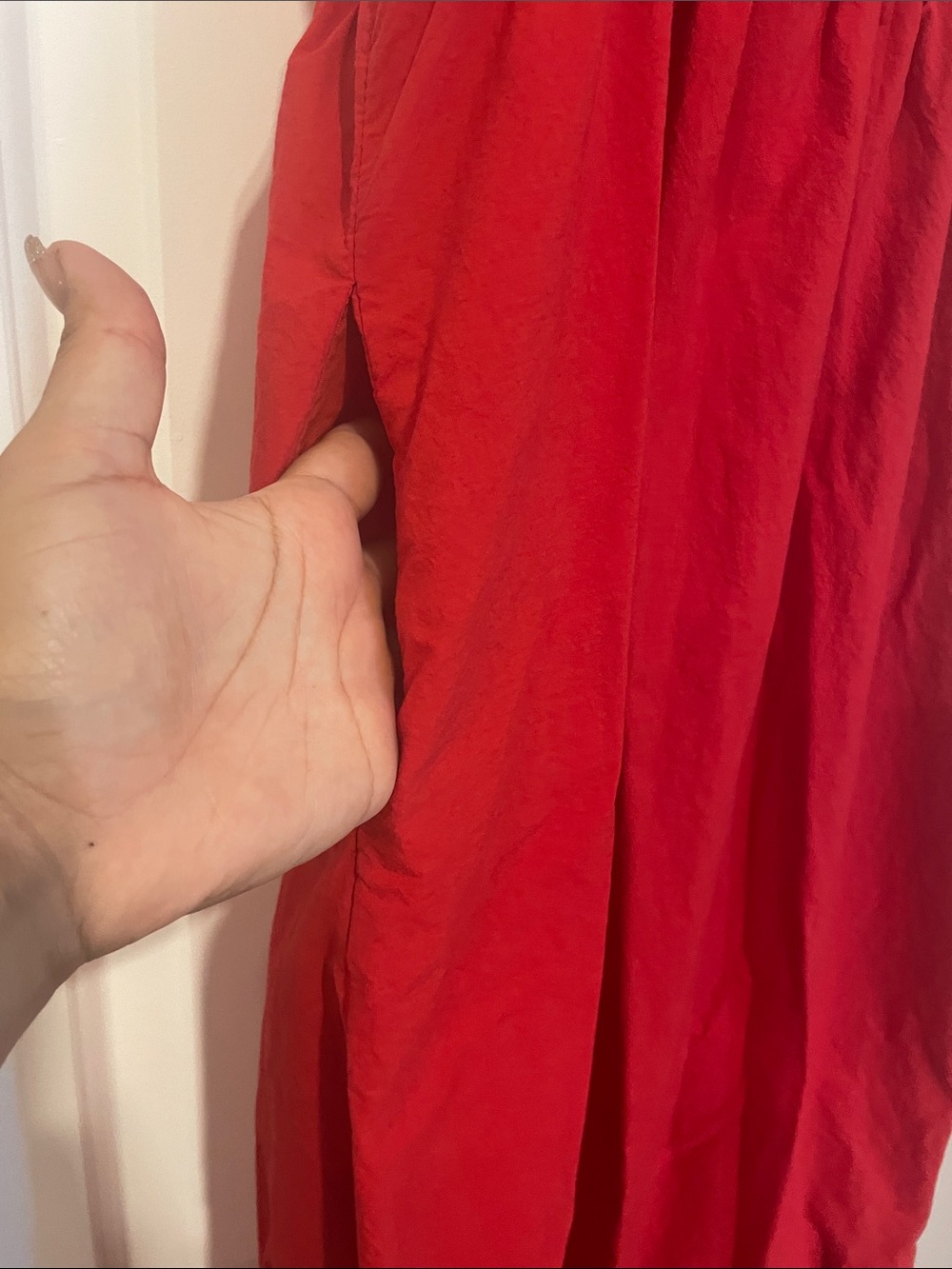 Universal Thread Red Ruffle-Shoulder Maxi Dress - Picture 3 of 4